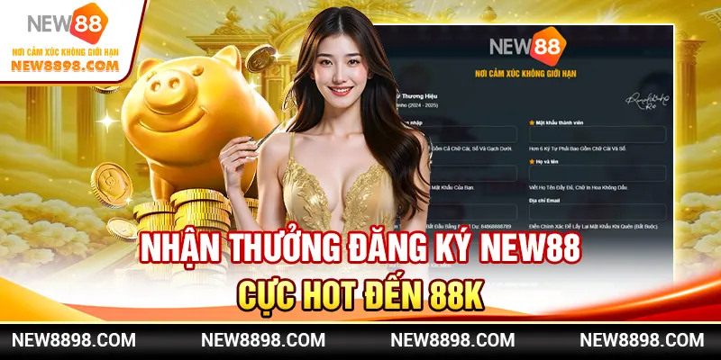 Nhận thưởng đăng ký New88 cực hot đến 88K